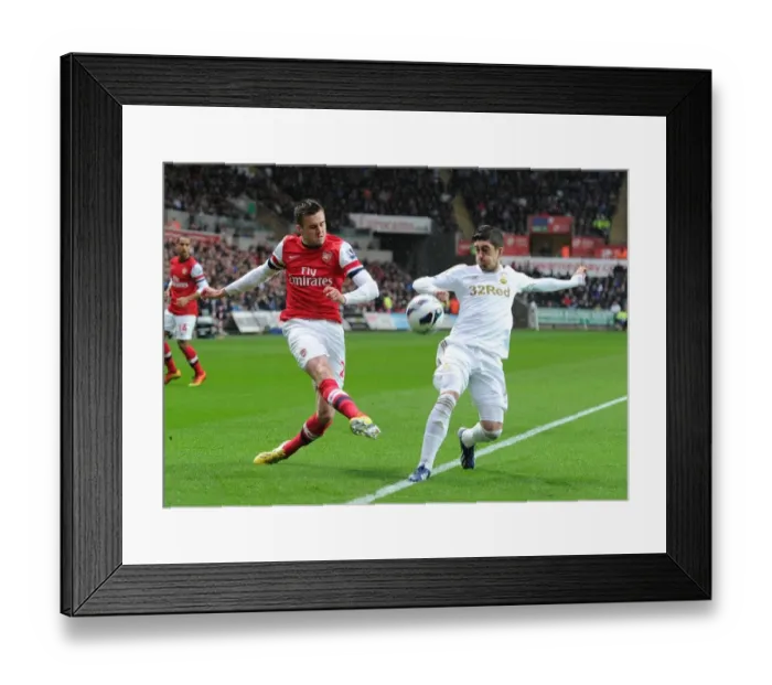 Framed Print : Jenkinson vs. Davies: Battle at Liberty Stadium - Swansea City vs. Arsenal, Premier League 2012-13