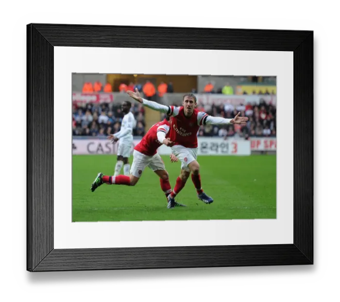 Framed Print : Monreal-Cazorla Strike: Swansea City vs. Arsenal, March 2013