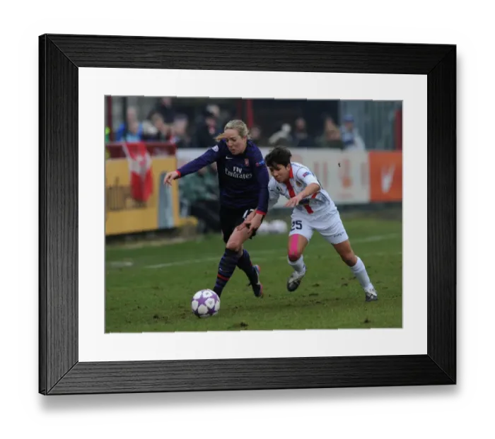 Framed Print : Battle of the Stars: Davison vs. Bartoli in the UEFA Women's Champions League Quarterfinals Framed Print : Battle of the Stars: Davison vs. Bartoli in the UEFA Women's Champions League Quarterfinals