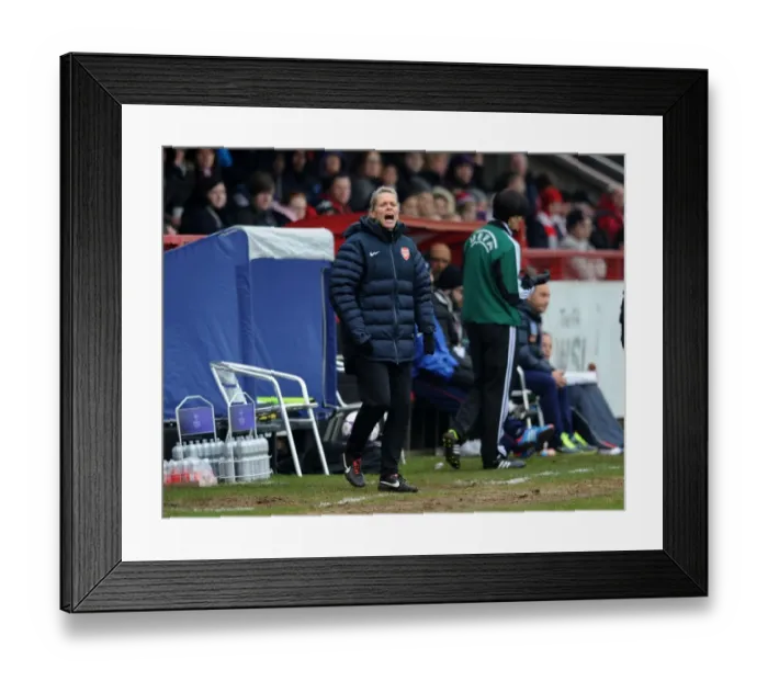Framed Print : Shelley Kerr Leads Arsenal Ladies FC in UEFA Women's Champions League Quarterfinal Match