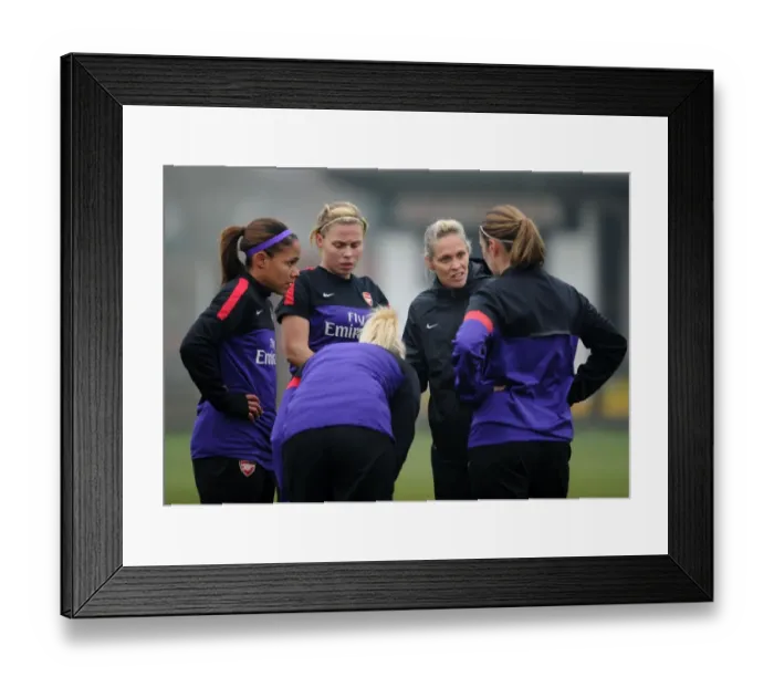 Framed Print : Arsenal Ladies FC vs. ASD Torres CF: Shelley Kerr and Team Prepare for UEFA Women's Champions League Quarterfinal