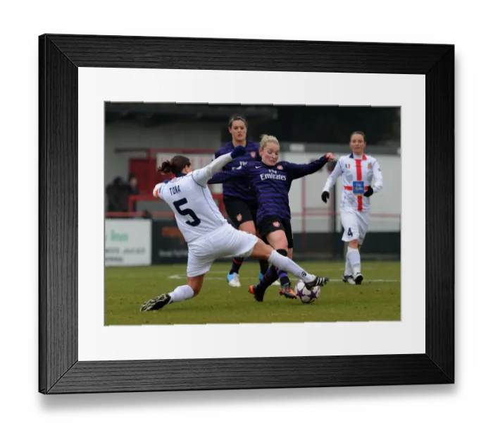 Framed Print : Arsenal Ladies vs. ASD Torres CF: Kim Little vs. Elisabetta Tona in UEFA Women's Champions League Quarterfinals Framed Print : Arsenal Ladies vs. ASD Torres CF: Kim Little vs. Elisabetta Tona in UEFA Women's Champions League Quarterfinals