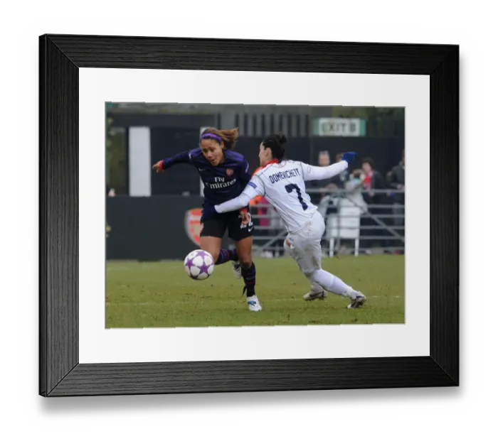 Framed Print : Arsenal Ladies vs. ASD Torres CF: Alex Scott vs. Giulia Domenichetti in UEFA Women's Champions League Quarterfinals Framed Print : Arsenal Ladies vs. ASD Torres CF: Alex Scott vs. Giulia Domenichetti in UEFA Women's Champions League Quarterfinals