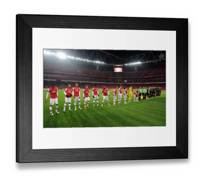 Framed Print : Arsenal U19 vs. CSKA U19 - NextGen Series Quarterfinals: Teams Line Up at Emirates Stadium