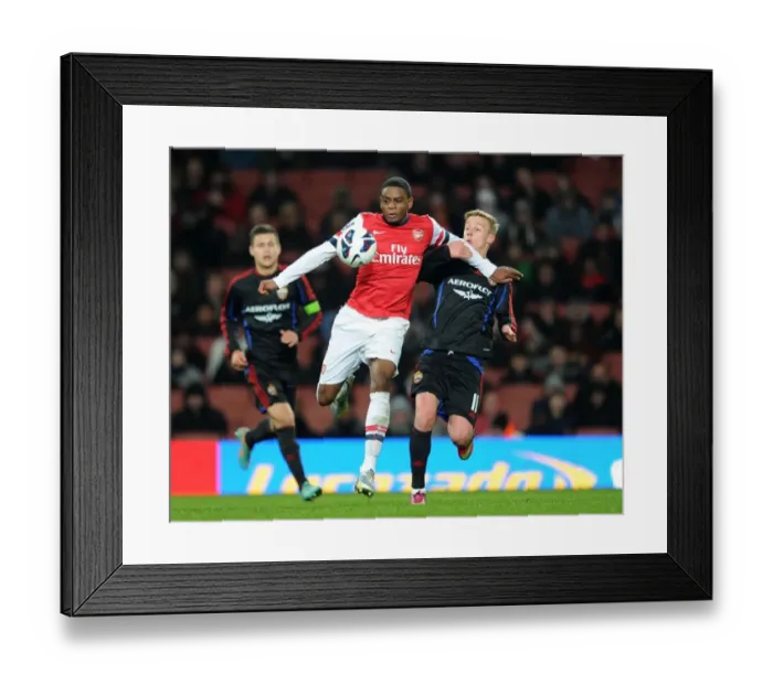 Framed Print : Arsenal U19 vs. CSKA U19: Kyle Ebecilio Fends Off Maxim Martusevich in NextGen Series Quarterfinal