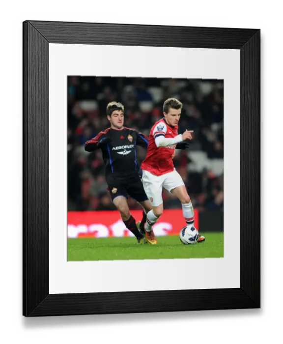Framed Print : Thomas Eisfeld (Arsenal) Armen Ambartsumyan (CSKA). Arsenal U19 1: 0 CSKA Moscow U19