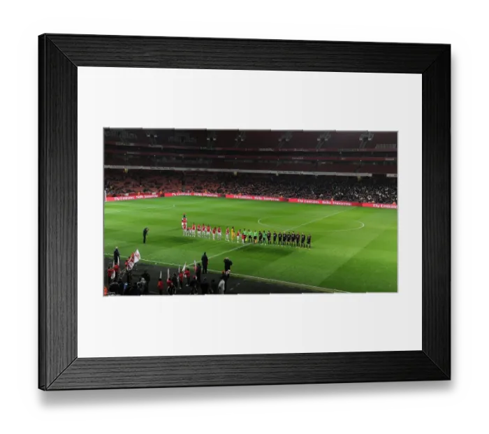 Framed Print : Arsenal U19 vs. CSKA U19 - NextGen Series Quarterfinals: Teams Line Up at Emirates Stadium