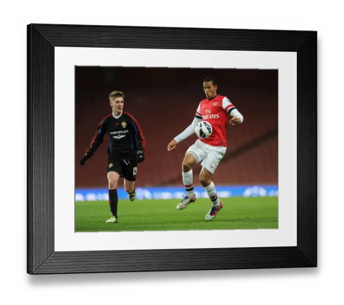 Framed Print : Arsenal U19 vs. CSKA U19: Isaac Hayden Clashes with Svyatoslav Georgievsky in NextGen Series Quarterfinal