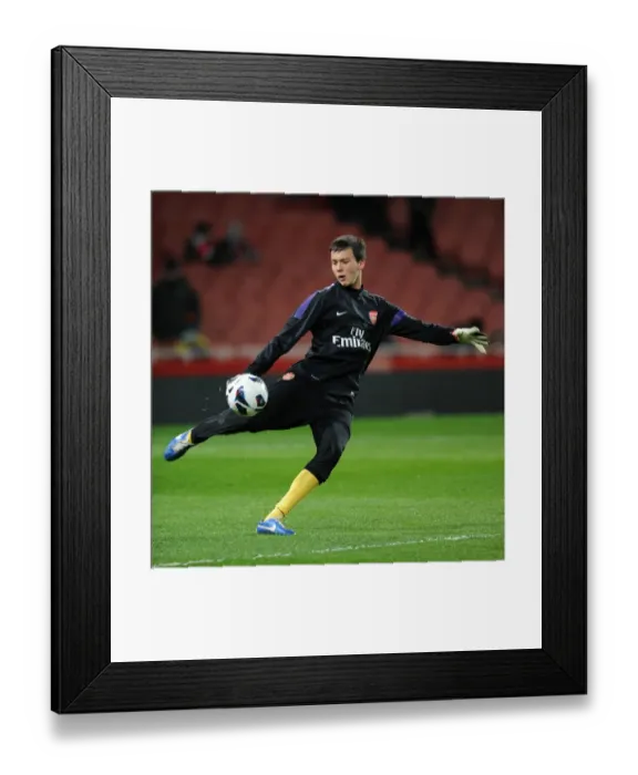 Framed Print : Dejan Iliev (Arsenal) before the match. Arsenal U19 1: 0 CSKA Moscow U19. NextGen Series