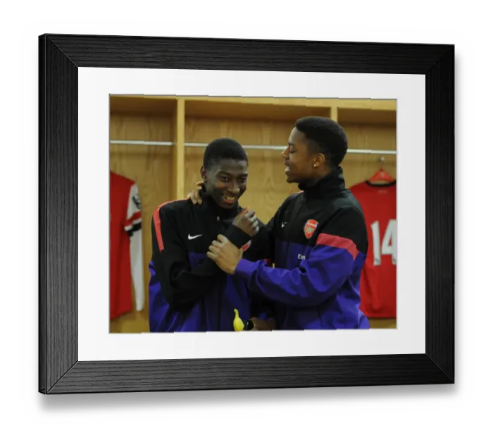 Framed Print : Alfred Mugabo and Chuba Akpom (Arsenal). Arsenal U19 1: 0 CSKA Moscow U19. NextGen Series Framed Print : Alfred Mugabo and Chuba Akpom (Arsenal). Arsenal U19 1: 0 CSKA Moscow U19. NextGen Series