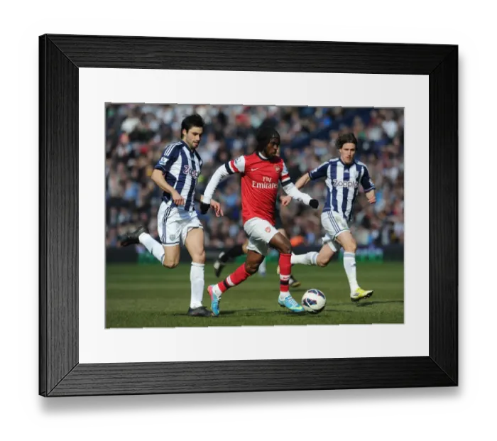 Framed Print : Gervinho Outruns Yacob and Jones: West Bromwich Albion vs Arsenal, Premier League 2012-13 Framed Print : Gervinho Outruns Yacob and Jones: West Bromwich Albion vs Arsenal, Premier League 2012-13
