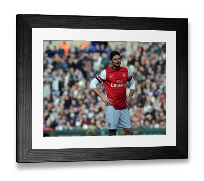 Framed Print : Olivier Giroud in Action: West Bromwich Albion vs. Arsenal, Premier League 2012-13 Framed Print : Olivier Giroud in Action: West Bromwich Albion vs. Arsenal, Premier League 2012-13