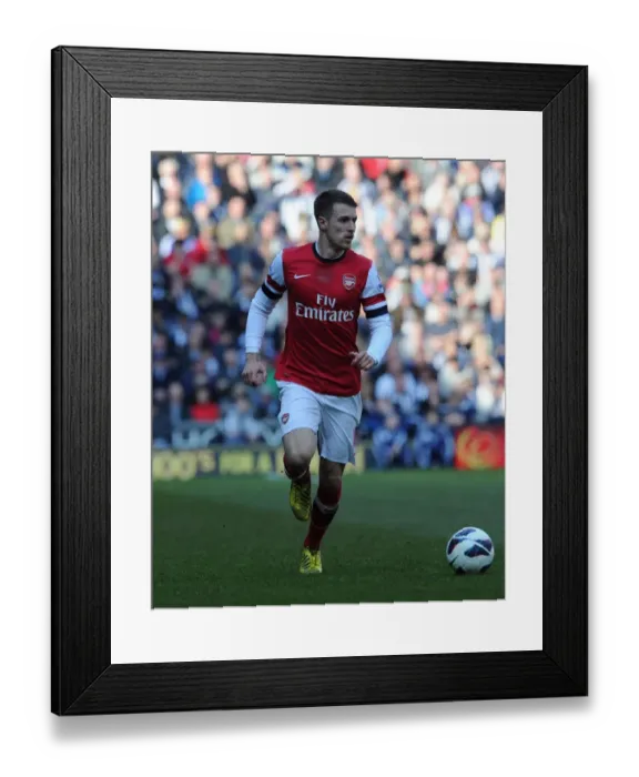 Framed Print : Aaron Ramsey (Arsenal). West Bromwich Albion 1: 2 Arsenal. Barclays Premier League