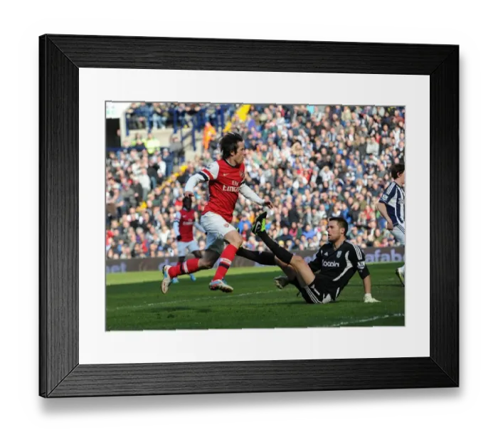 Framed Print : Tomas Rosicky's Brilliant Goal: Arsenal's Victory Over West Bromwich Albion (April 2013)