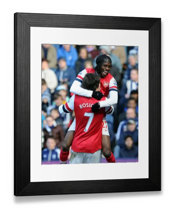Framed Print : Rosicky and Gervinho Celebrate Arsenal's Winning Goals Against West Bromwich Albion (2013) Framed Print : Rosicky and Gervinho Celebrate Arsenal's Winning Goals Against West Bromwich Albion (2013)