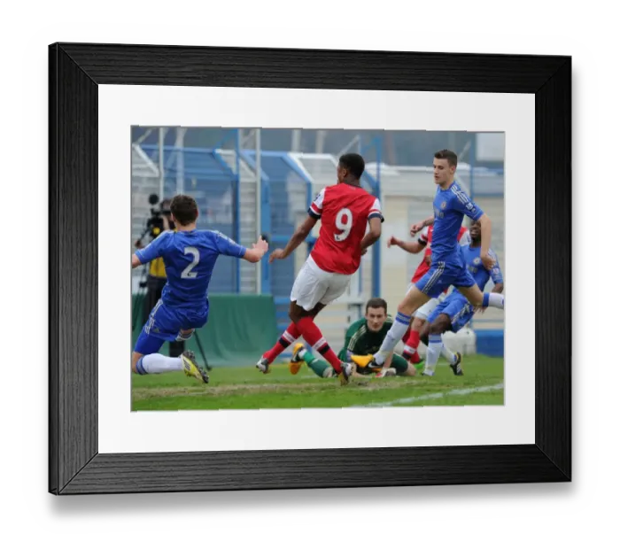 Framed Print : Chuba Akpom Scores the Opener: Arsenal U19 vs. Chelsea U19 - NextGen Series Semi-Final Framed Print : Chuba Akpom Scores the Opener: Arsenal U19 vs. Chelsea U19 - NextGen Series Semi-Final