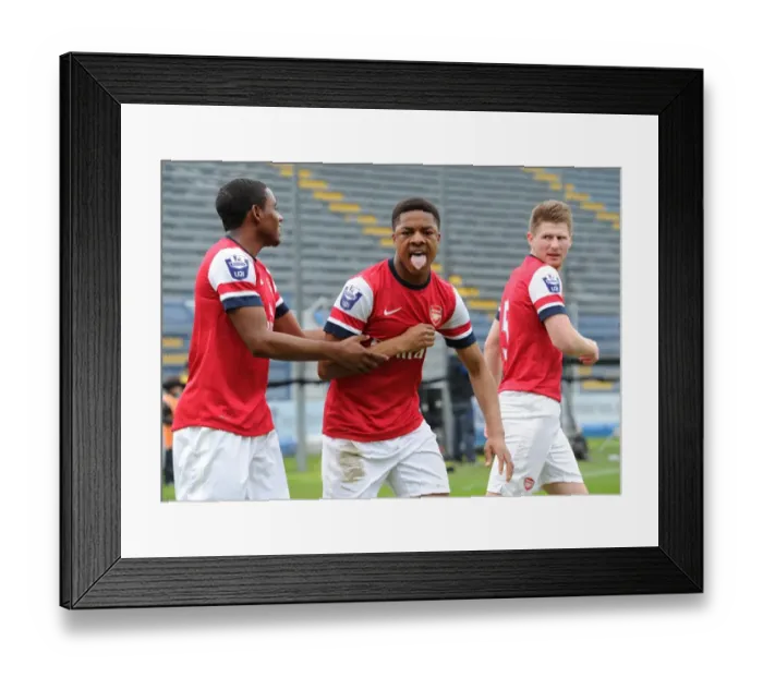 Framed Print : Chuba Akpom Scores First Goal in Arsenal's NextGen Series Semi-Final Win over Chelsea
