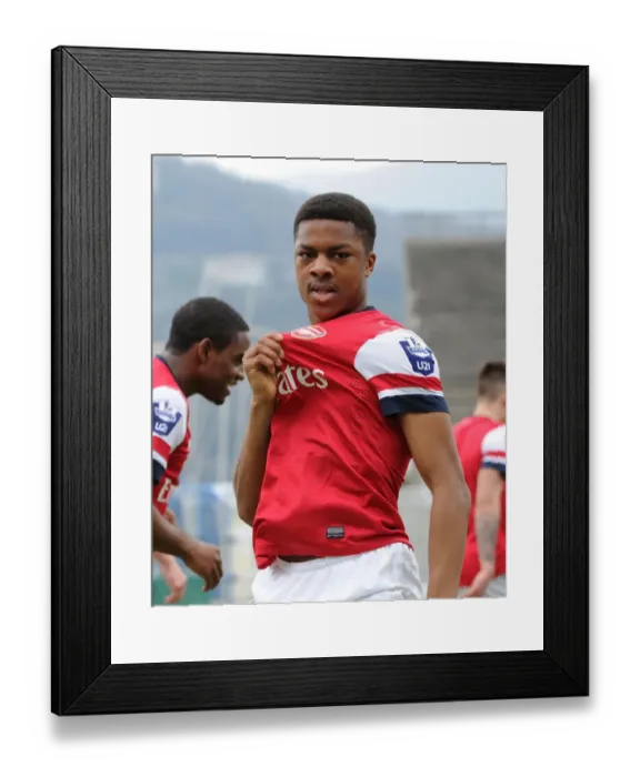 Framed Print : Chuba Akpom Scores First Goal for Arsenal U19 Against Chelsea U19 in NextGen Series Semi-Final 2013 Framed Print : Chuba Akpom Scores First Goal for Arsenal U19 Against Chelsea U19 in NextGen Series Semi-Final 2013