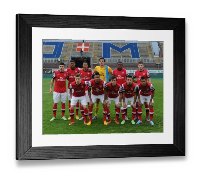 Framed Print : Arsenal team. Arsenal 3: 4 Chelsea. NextGen Series 1  /  2 Final. Stadio Como. Como, Italy, 29  /  3  /  13