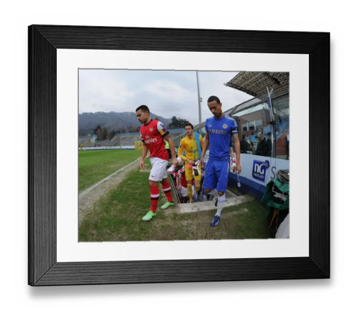 Framed Print : Nico Yennaris and Lewis Baker Lead Out Arsenal and Chelsea in NextGen Series Semi-Final
