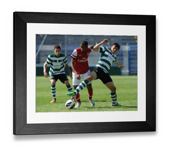 Framed Print : Arsenal's Zak Ansah Clashes with Sporting's Joao Pinto in NextGen Series 3rd Place Play Off Framed Print : Arsenal's Zak Ansah Clashes with Sporting's Joao Pinto in NextGen Series 3rd Place Play Off