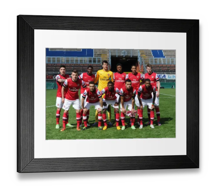 Framed Print : Arsenal Team. Arsenal U19 1: 3 Sporting Lisbon U19. Nextgen Series 3rd Place Play-off