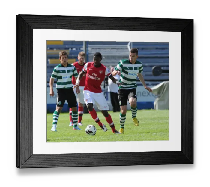 Framed Print : Alfred Mugabo (Arsenal) Luka Stojanovic (Sporting). Arsenal U19 1: 3 Sporting Lisbon U19 Framed Print : Alfred Mugabo (Arsenal) Luka Stojanovic (Sporting). Arsenal U19 1: 3 Sporting Lisbon U19