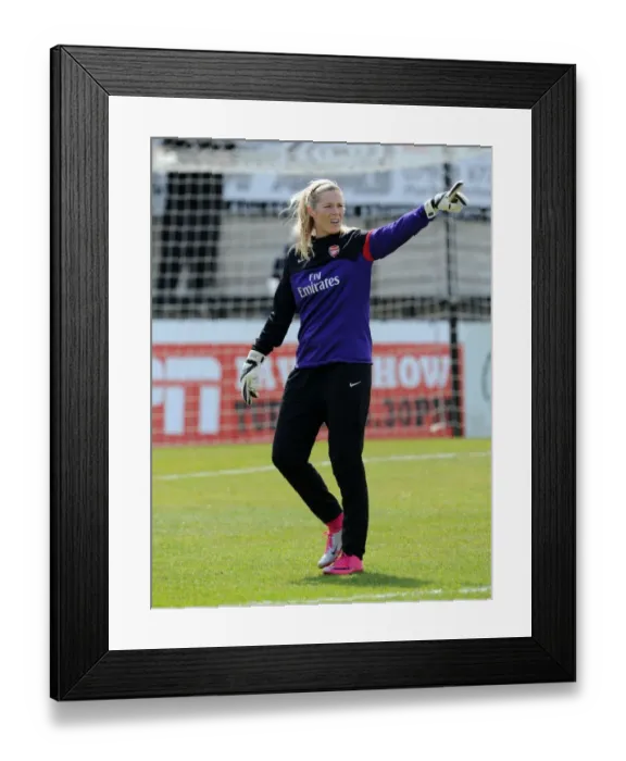 Framed Print : Emma Byrne: Arsenal Ladies FC's Star Player in 2013 UEFA Women's Champions League Semi-Final Framed Print : Emma Byrne: Arsenal Ladies FC's Star Player in 2013 UEFA Women's Champions League Semi-Final