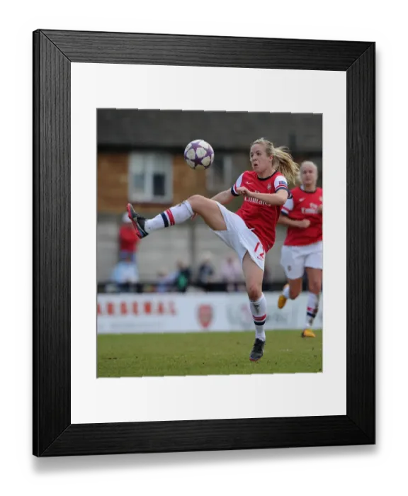 Framed Print : Arsenal Ladies vs. VfL Wolfsburg: Gemma Davison in Semi-Final Action, UEFA Women's Champions League, 2013