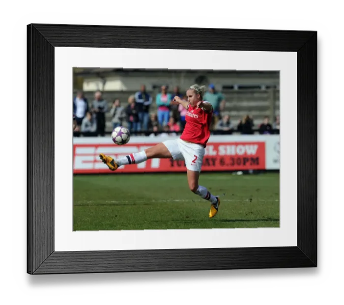 Framed Print : Arsenal's Steph Houghton Fights in UEFA Women's Champions League Semi-Final Against VfL Wolfsburg, 2013 Framed Print : Arsenal's Steph Houghton Fights in UEFA Women's Champions League Semi-Final Against VfL Wolfsburg, 2013