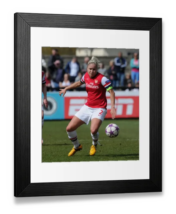 Framed Print : Steph Houghton in Action: Arsenal Ladies vs. VfL Wolfsburg, 2013 UEFA Women's Champions League Semi-Final Framed Print : Steph Houghton in Action: Arsenal Ladies vs. VfL Wolfsburg, 2013 UEFA Women's Champions League Semi-Final