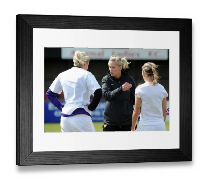 Framed Print : Shelley Kerr Guides Arsenal Ladies in UEFA Women's Champions League Semi-Final Battle against VfL Wolfsburg Framed Print : Shelley Kerr Guides Arsenal Ladies in UEFA Women's Champions League Semi-Final Battle against VfL Wolfsburg