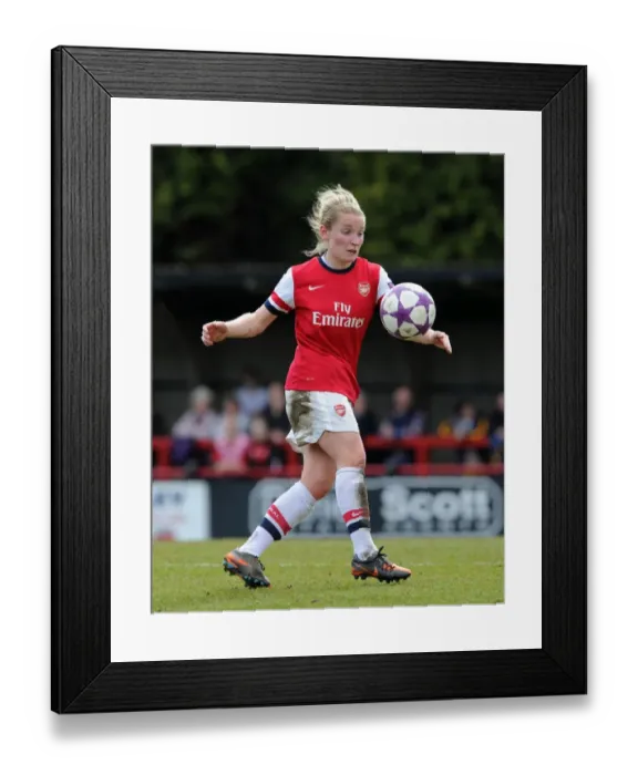 Framed Print : Arsenal's Kim Little in Action: UEFA Women's Champions League Semi-Final vs. VfL Wolfsburg (2013)