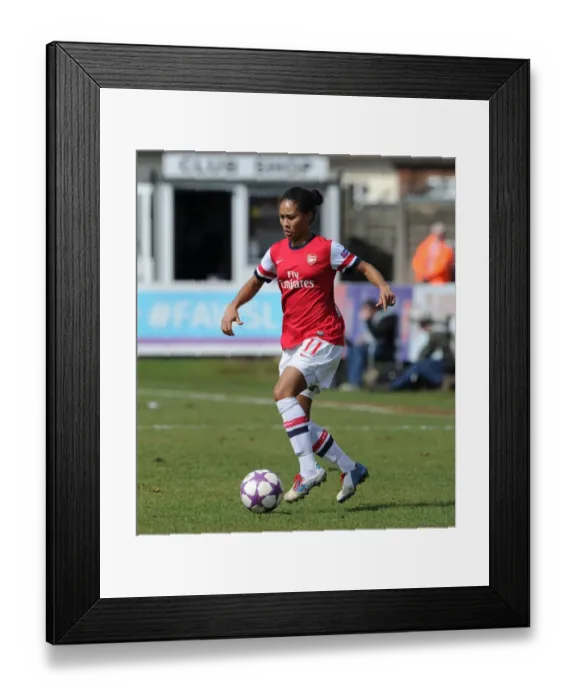 Framed Print : Rachel Yankey in Action: Arsenal Ladies vs. VfL Wolfsburg, 2013 UEFA Women's Champions League Semi-Finals
