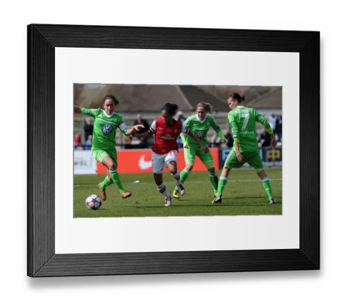 Framed Print : A Clash of Titans: Rachel Yankey vs. The Wolfsburg Trio in the UEFA Women's Champions League Semi-Final Framed Print : A Clash of Titans: Rachel Yankey vs. The Wolfsburg Trio in the UEFA Women's Champions League Semi-Final