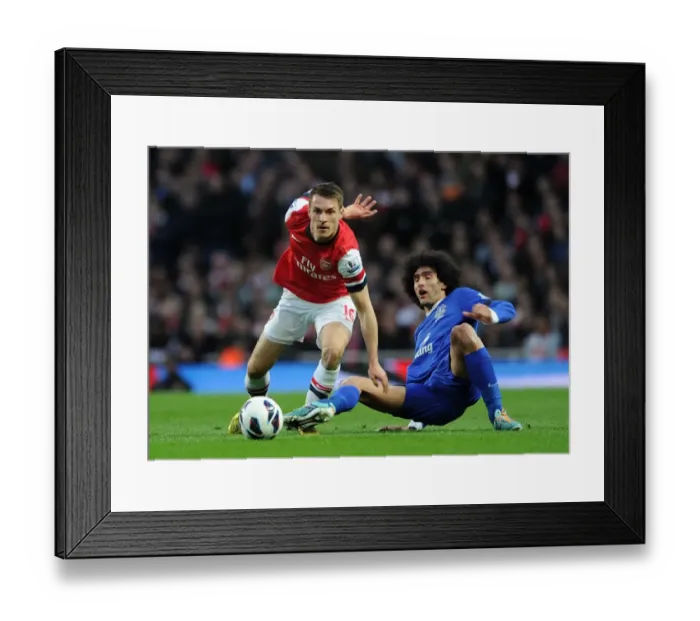 Framed Print : Clash of Midfield Titans: Ramsey vs. Fellaini (Arsenal v Everton, Premier League) Framed Print : Clash of Midfield Titans: Ramsey vs. Fellaini (Arsenal v Everton, Premier League)