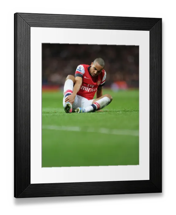 Framed Print : Theo Walcott in Action: Arsenal vs. Everton, Premier League 2012-13