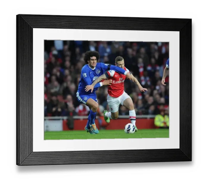 Framed Print : Jack Wilshere (Arsenal) Marouane Fellaini (Everton). Arsenal 0: 0 Everton. Barclays Premier League Framed Print : Jack Wilshere (Arsenal) Marouane Fellaini (Everton). Arsenal 0: 0 Everton. Barclays Premier League