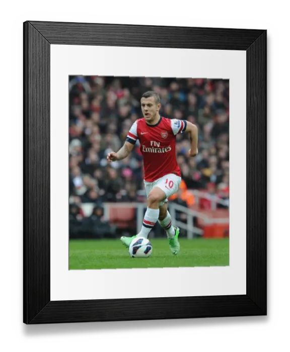 Framed Print : Jack Wilshere: Arsenal's Midfield Maestro in Action Against Norwich City, Premier League 2012-13
