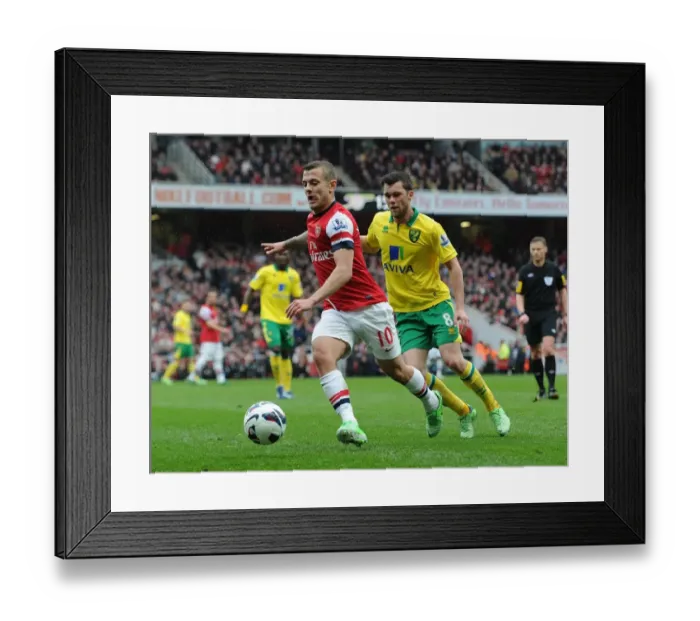 Framed Print : Jack Wilshere (Arsenal) Jonathan Howson (Norwich). Arsenal 3: 1 Norwich City. Barclays
