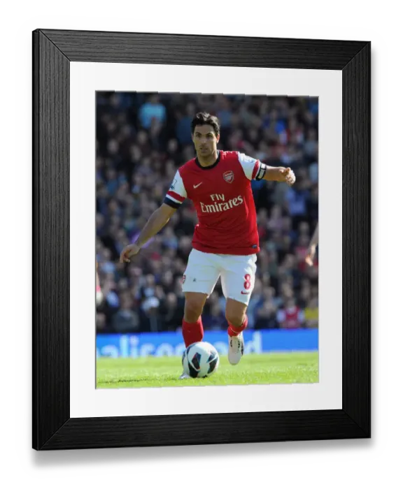 Framed Print : Mikel Arteta (Arsenal). Fulham 0: 1 Arsenal. Barclays Premier League. Craven Cottage