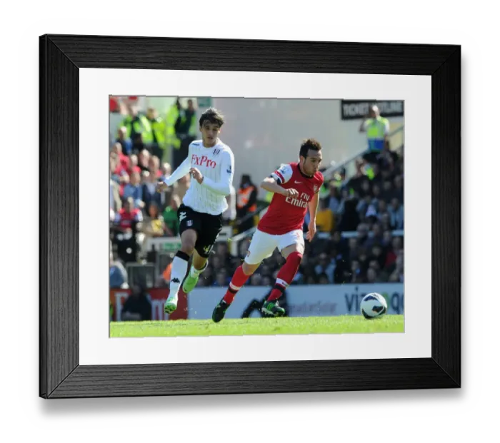Framed Print : Santi Cazorla Surges Past Bryan Ruiz: Fulham vs. Arsenal, Premier League 2012-13 Framed Print : Santi Cazorla Surges Past Bryan Ruiz: Fulham vs. Arsenal, Premier League 2012-13