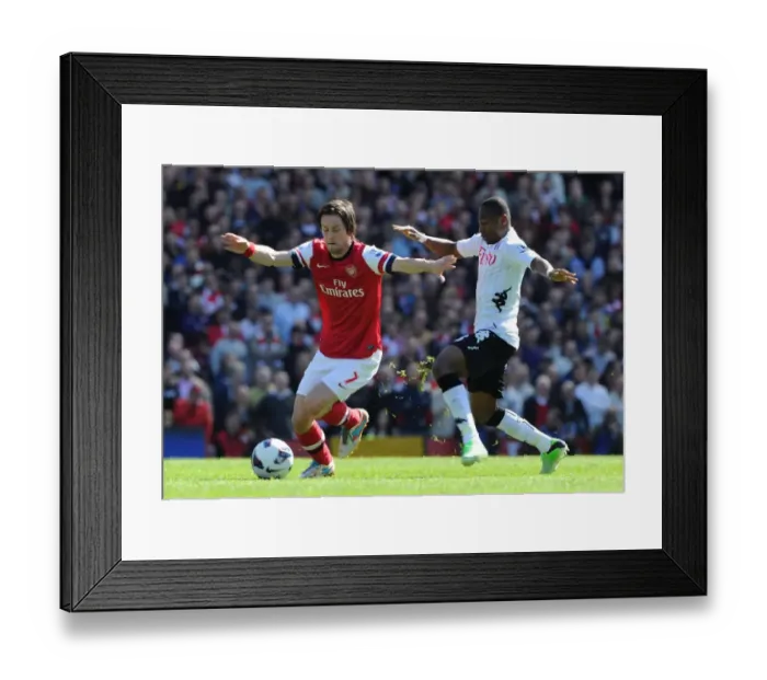 Framed Print : Ramsey vs. Enoh: Intense Battle in Fulham vs. Arsenal Premier League Clash (Tomas Rosicky in Action) Framed Print : Ramsey vs. Enoh: Intense Battle in Fulham vs. Arsenal Premier League Clash (Tomas Rosicky in Action)