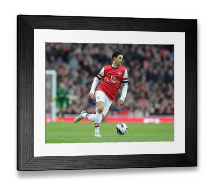 Framed Print : Mikel Arteta Focused: Arsenal vs. Reading, Premier League 2012-13