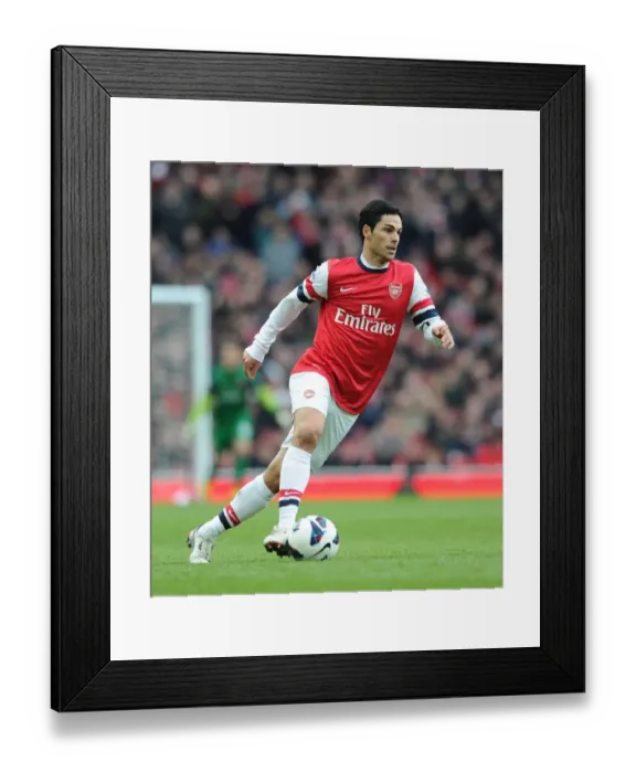 Framed Print : Mikel Arteta Leading Arsenal Against Reading, Premier League 2012-13