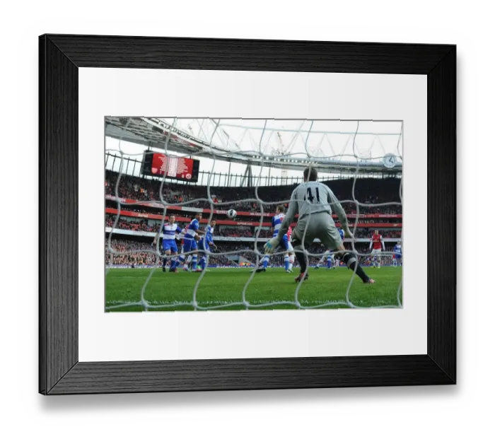 Framed Print : Santi Cazorla Scores the Second Goal: Arsenal vs. Reading, Premier League 2012-13