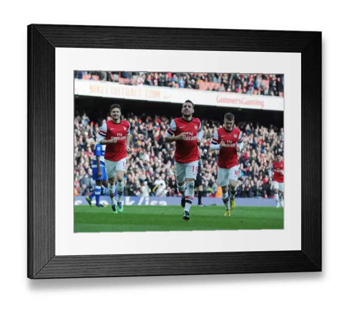 Framed Print : Santi Cazorla's Brilliant Brace: Arsenal v Reading, Premier League 2012-13