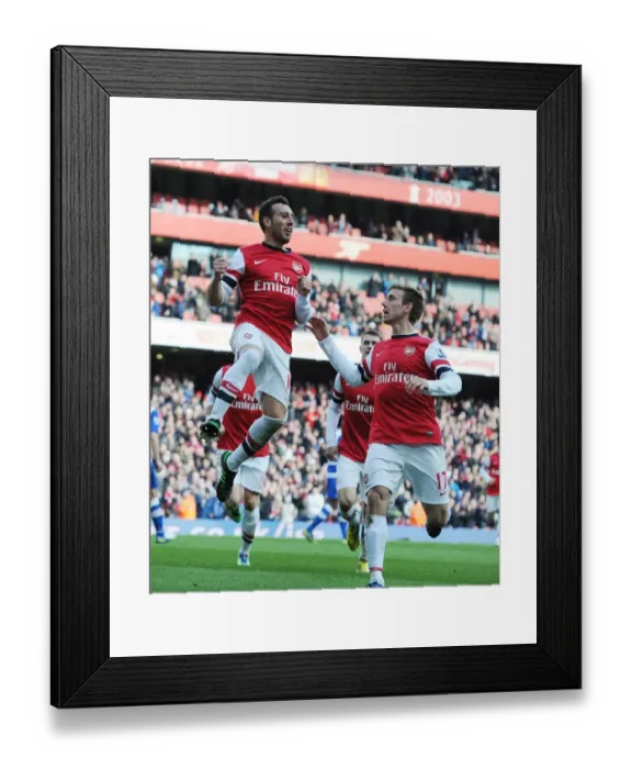 Framed Print : Celebrating a Goal: Santi Cazorla and Nacho Monreal, Arsenal vs. Reading, Premier League, 2013 Framed Print : Celebrating a Goal: Santi Cazorla and Nacho Monreal, Arsenal vs. Reading, Premier League, 2013