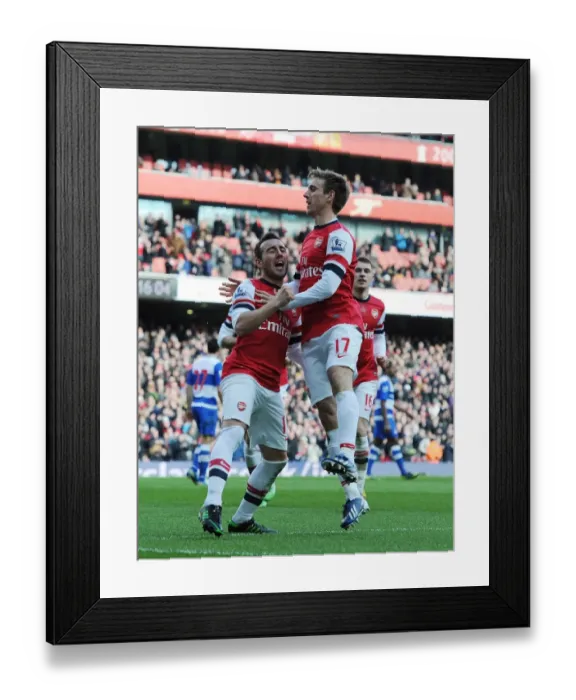 Framed Print : Arsenal's Unforgettable Dance of Victory: Santi Cazorla and Nacho Monreal's Goal Celebration (Arsenal vs. Reading, 2013) Framed Print : Arsenal's Unforgettable Dance of Victory: Santi Cazorla and Nacho Monreal's Goal Celebration (Arsenal vs. Reading, 2013)