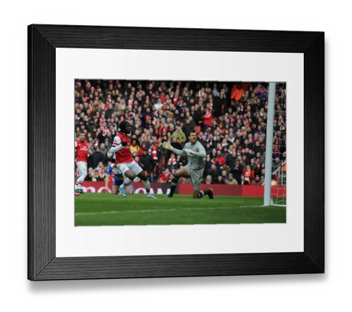 Framed Print : Gervinho Scores First Goal: Arsenal vs. Reading, Premier League 2012-13